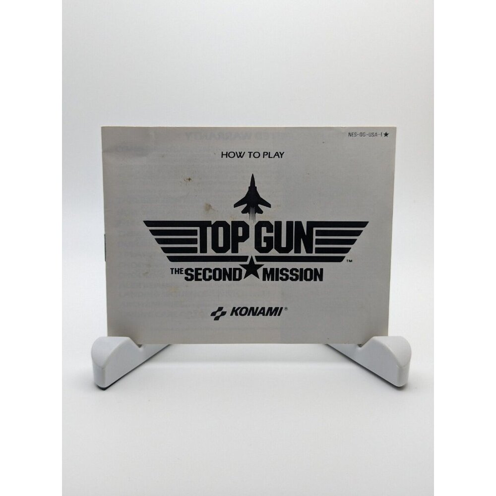 Top Gun The Second Mission (NES Nintendo, 1987) Manual Booklet Only